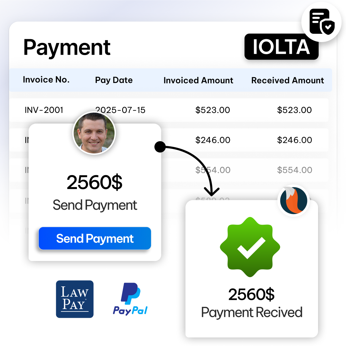 Payment & accounting feature in CaseFox criminal attorney software