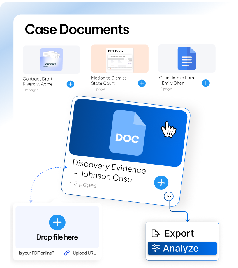 CaseFox Streamlined UI Legal Document Management Features