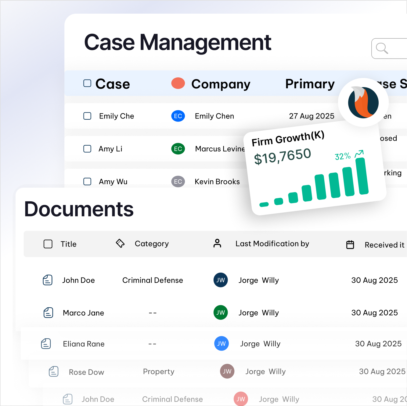 Case management in CaseFox elder law practice software