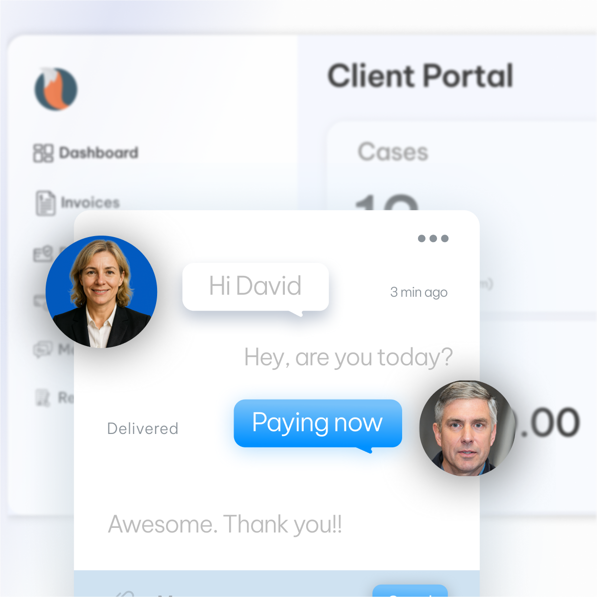 Secure client portal in CaseFox elder law firm software