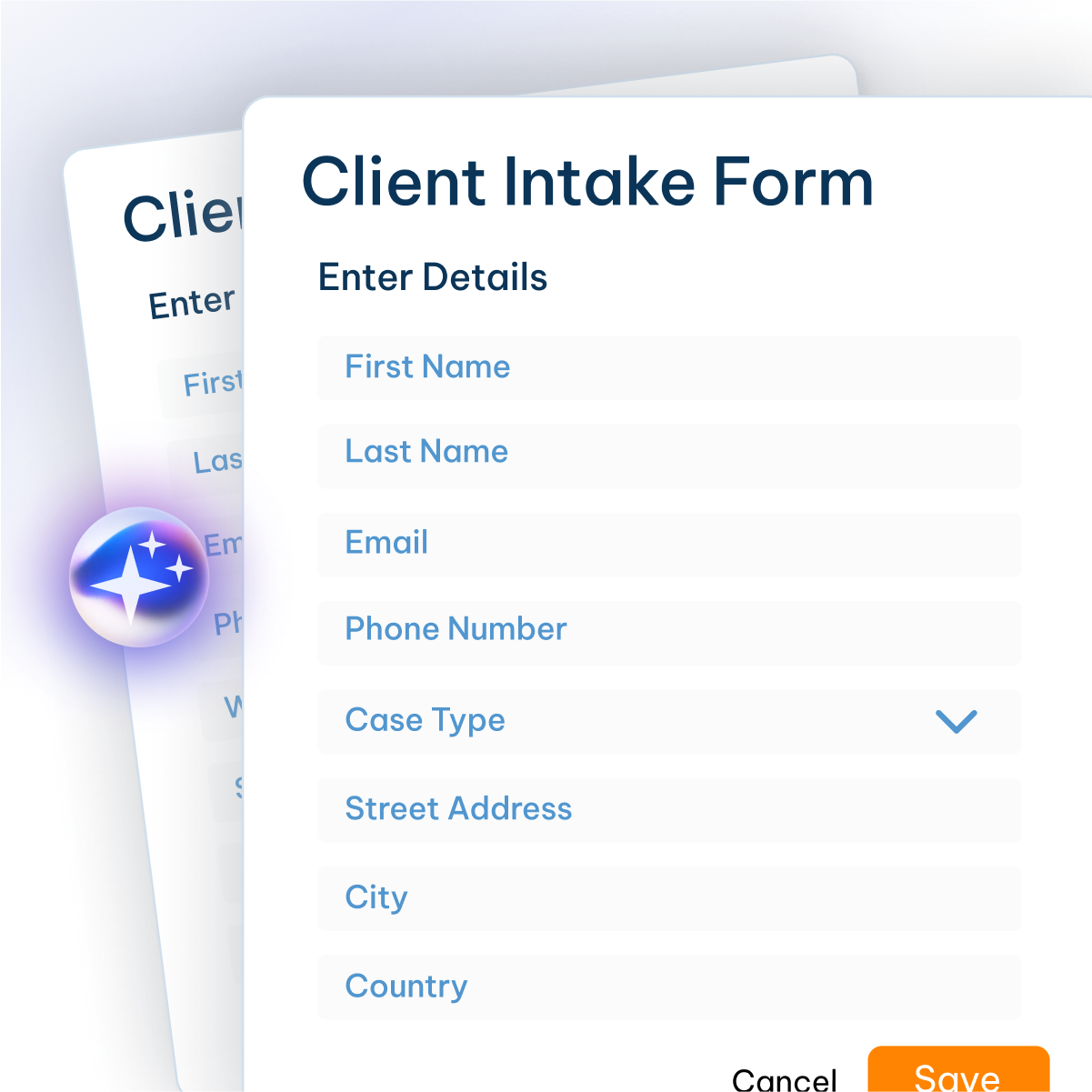 Legal client intake feature in CaseFox elder law software