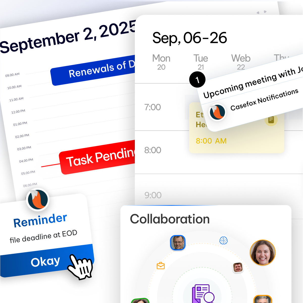 CaseFox Legal Calendaring UI