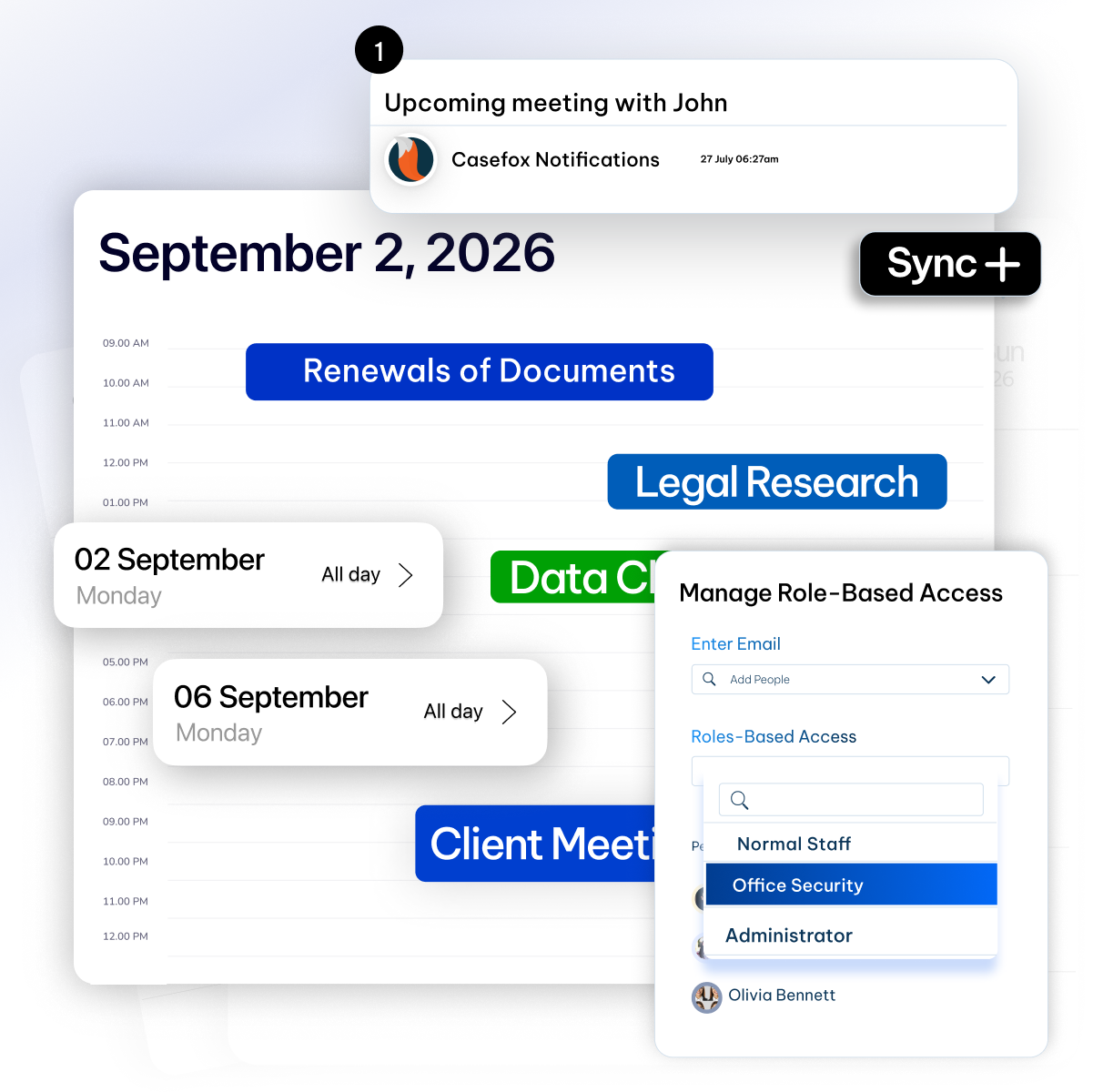 Task and Calendaring feature - CaseFox immigration lawyer software