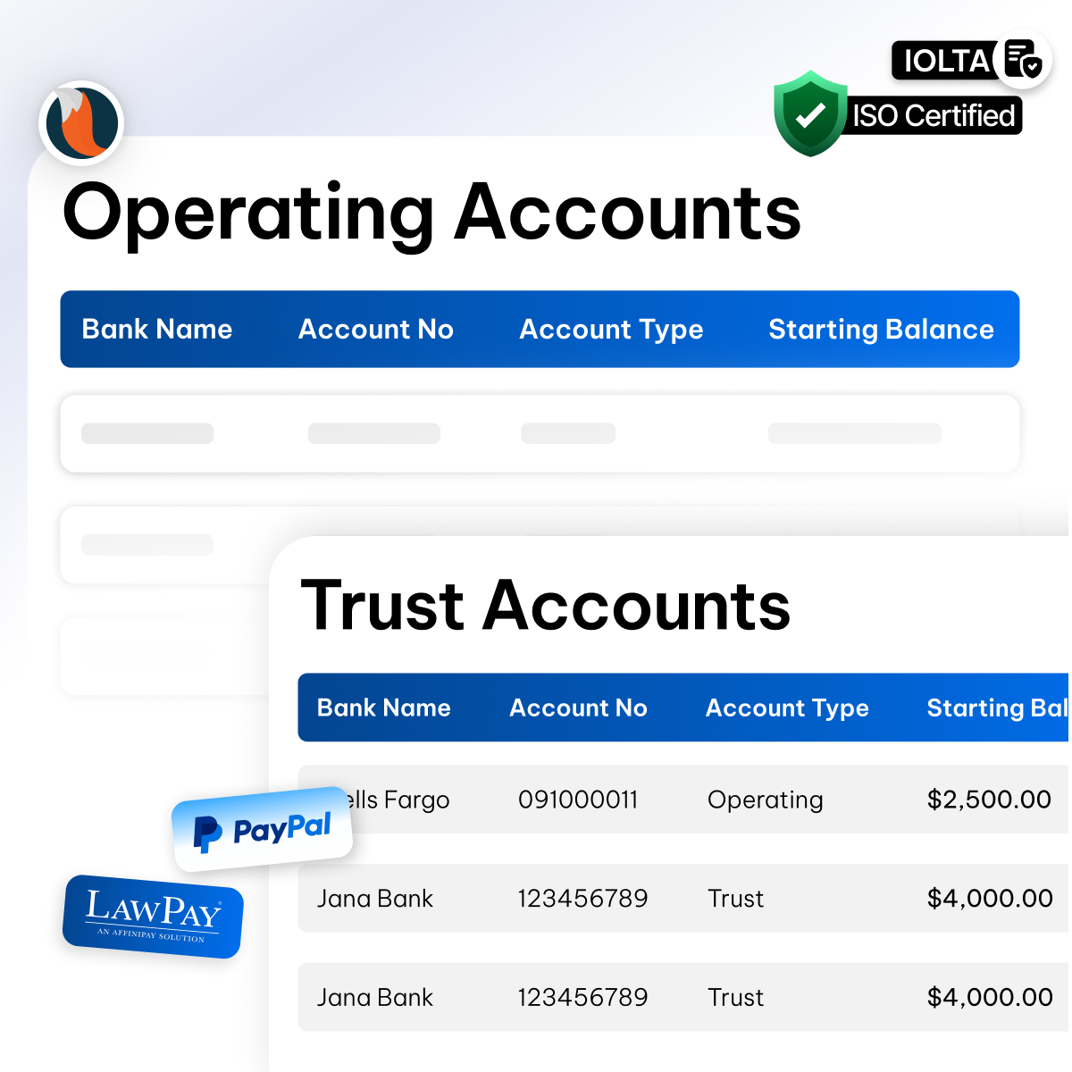 Trust Accounting Management - CaseFox In-house counsel legal software