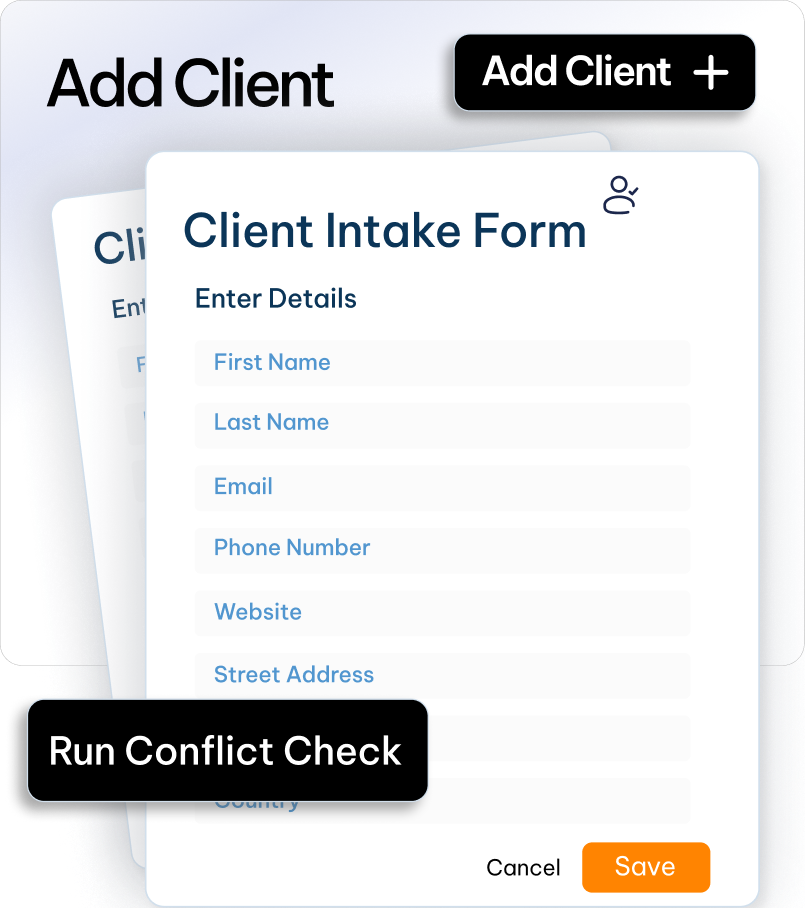 CaseFox's legal intake form for seamless client onboarding