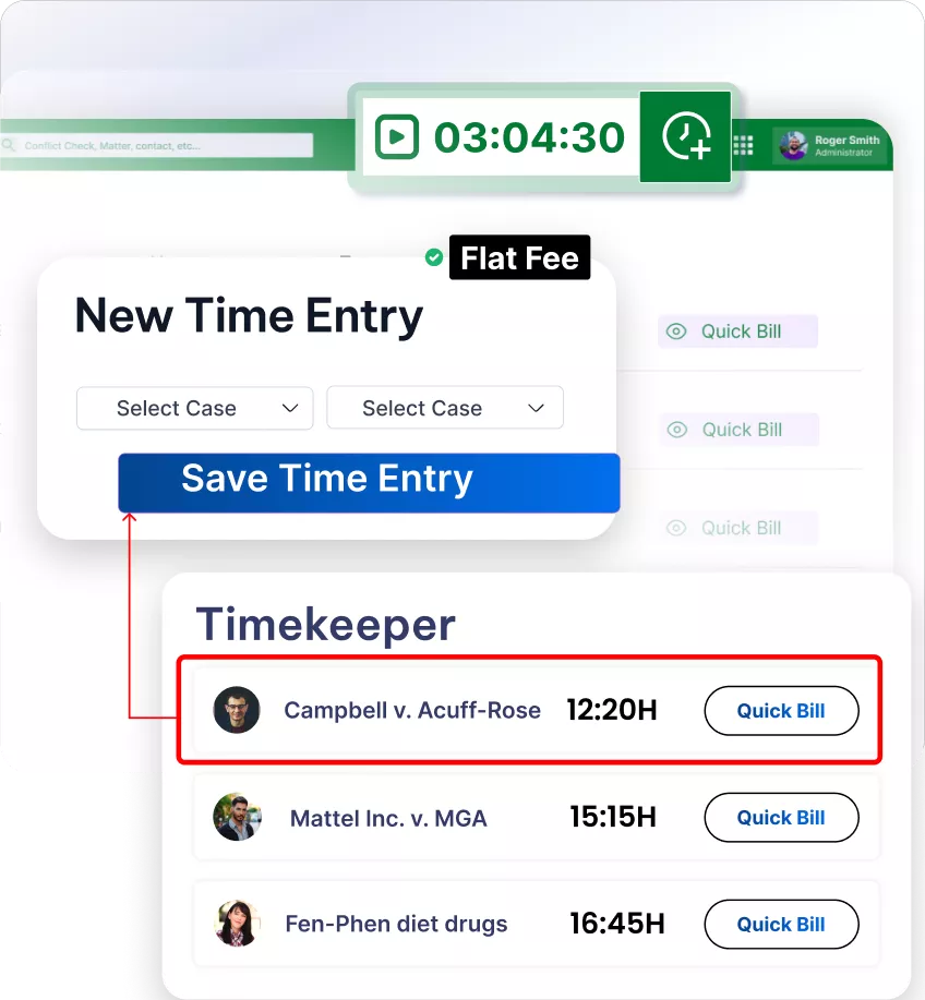 CaseFox automatic real-time tracking with timers