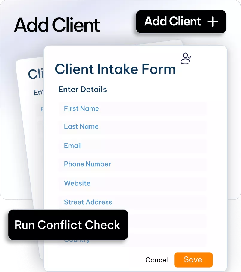 CaseFox's legal intake form for seamless client onboarding