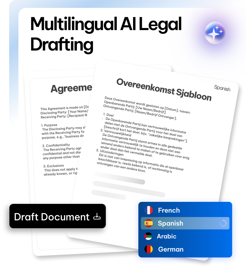 CaseFox multilingual AI legal document drafting