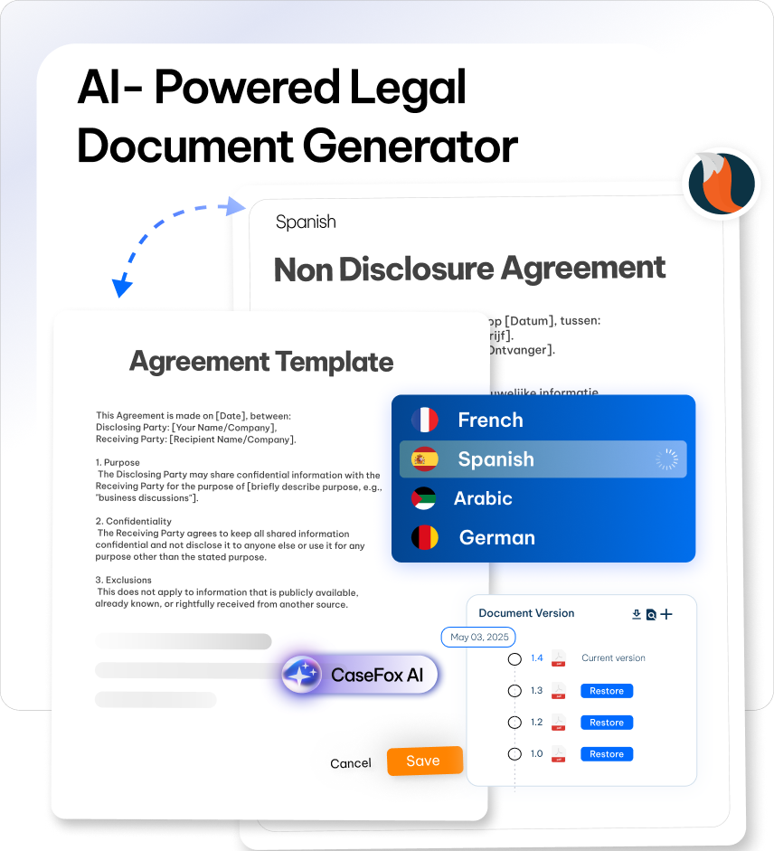 CaseFox software AI features