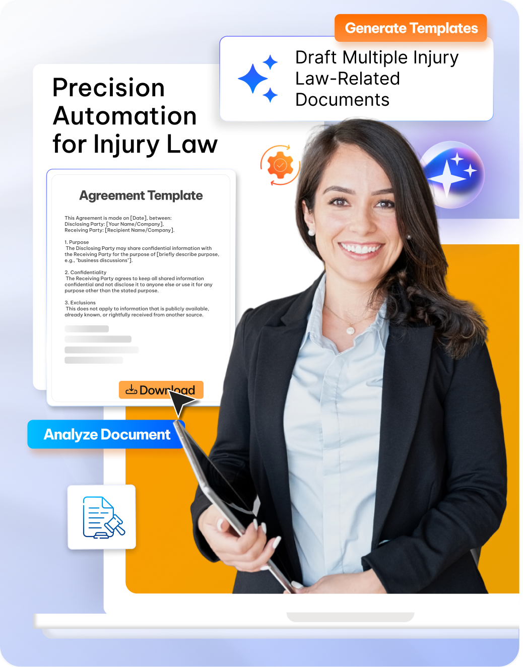 Legal AI Document Drafting in CaseFox: personal injury law firm software