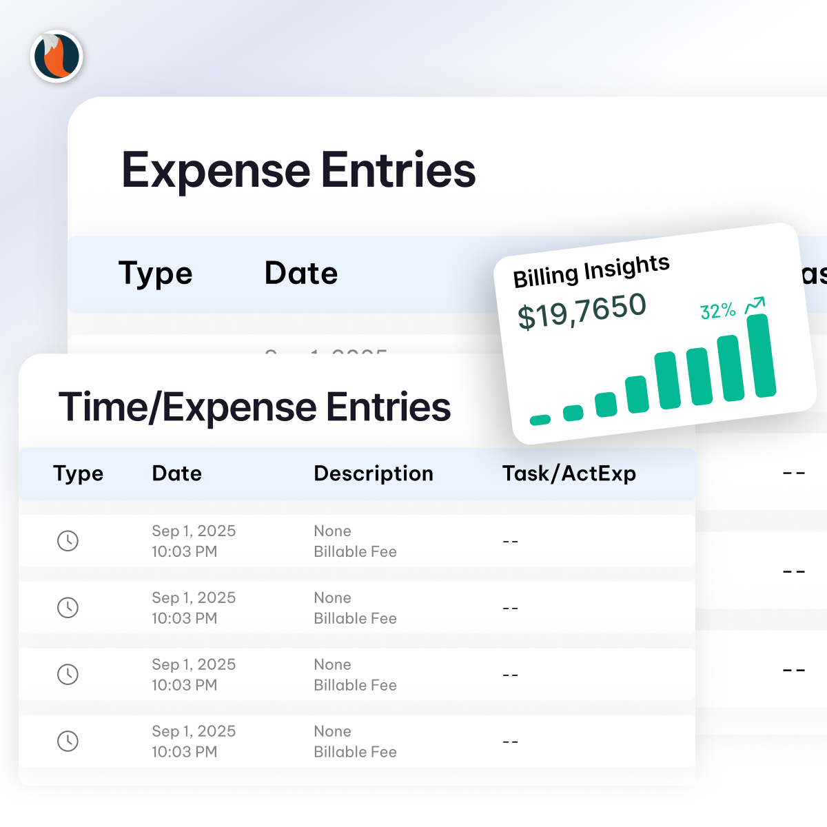 Time and Expense Tracking - CaseFox personal injury case management software