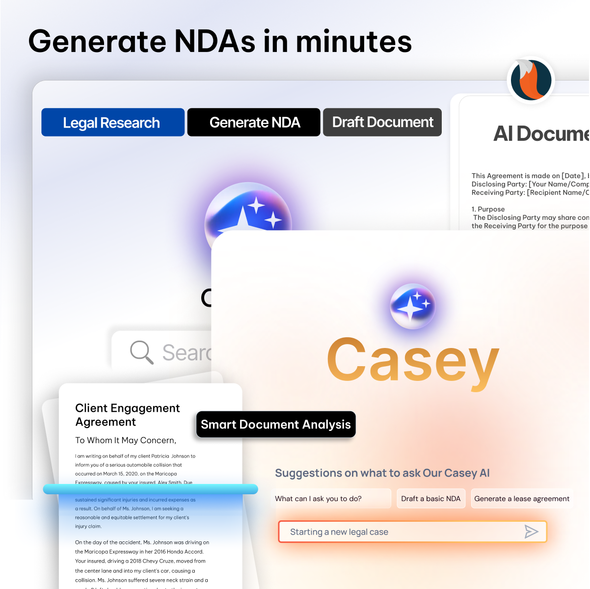 CaseFox software AI features
