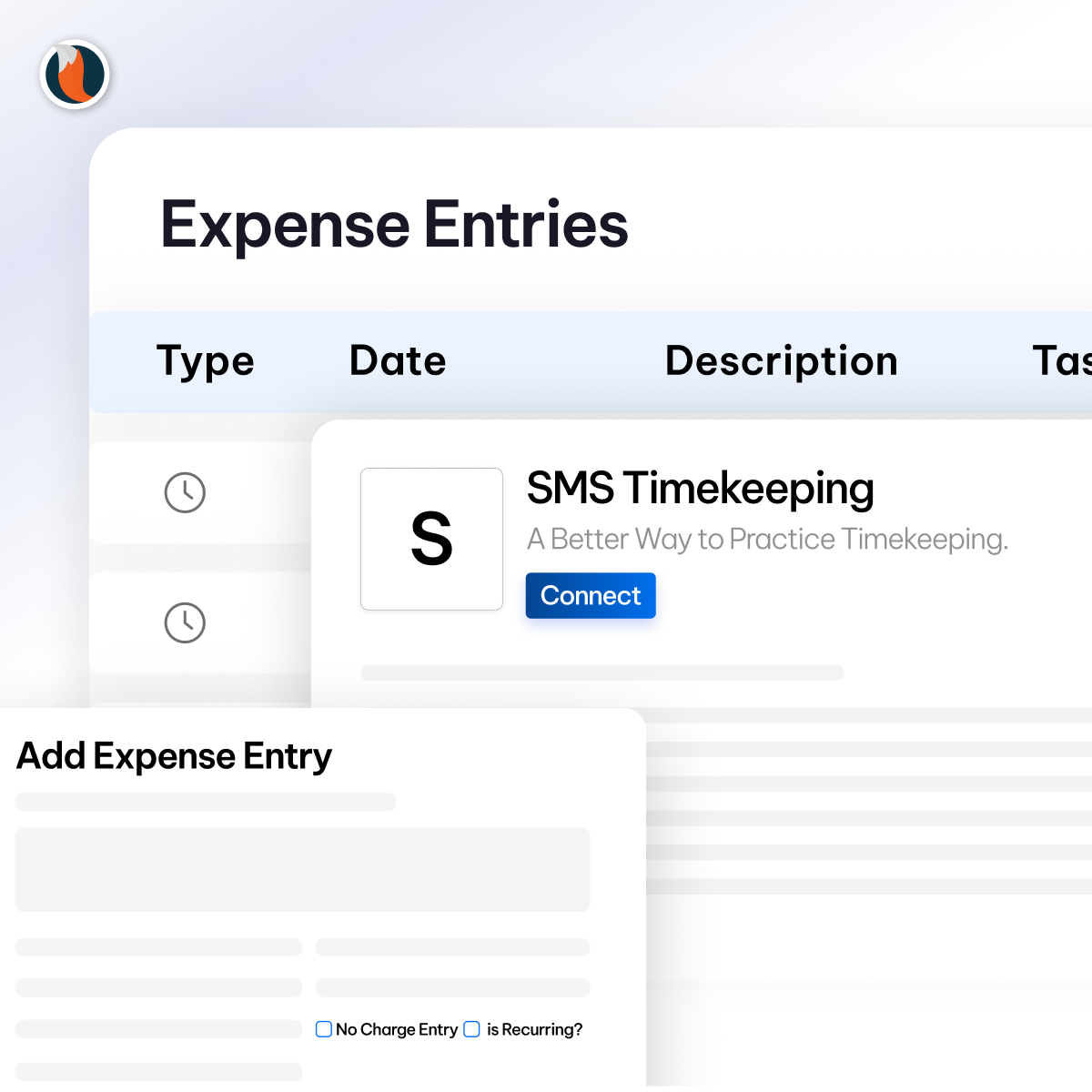 Time and Expense Entries management - CaseFox wills & estate planning software for lawyers