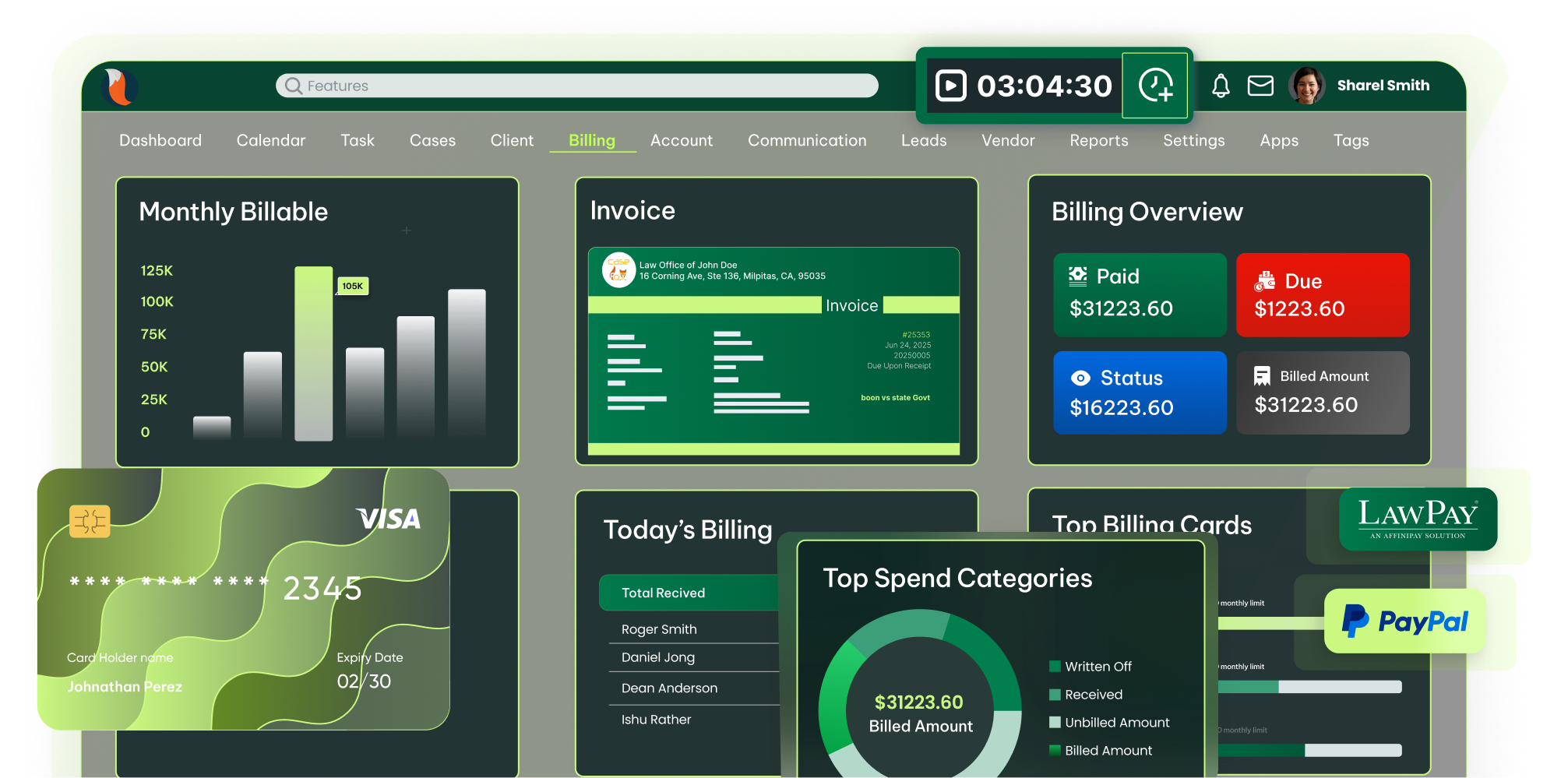 CaseFox Dashboard - Best legal case management software for South African attorneys