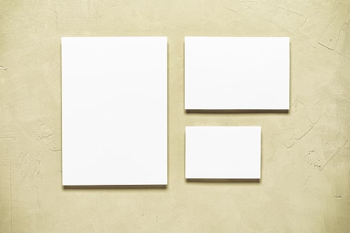 Different paper sizes