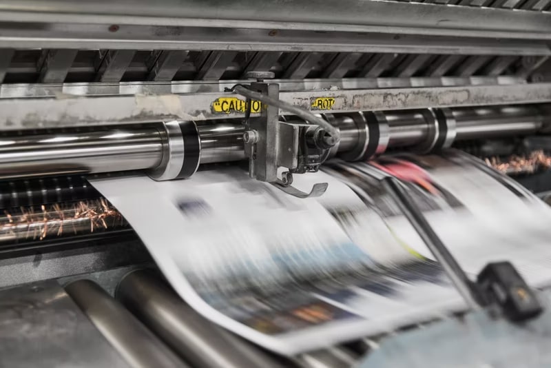 Printing machine printing documents