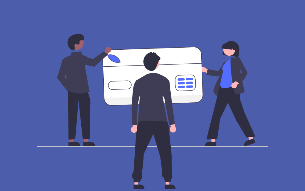 Legal professional showing the process of credit card processing