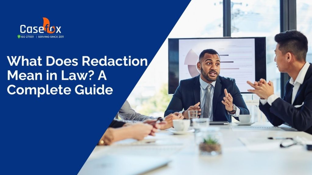 What does redaction mean in law