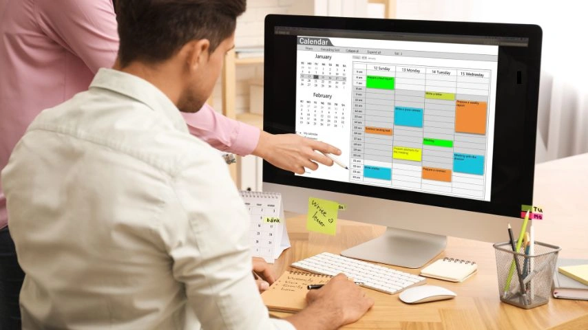 Paralegal working on legal software