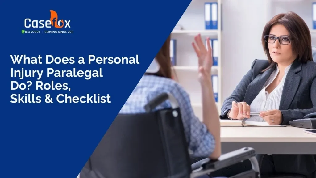 Personal injury paralegal checklist guide