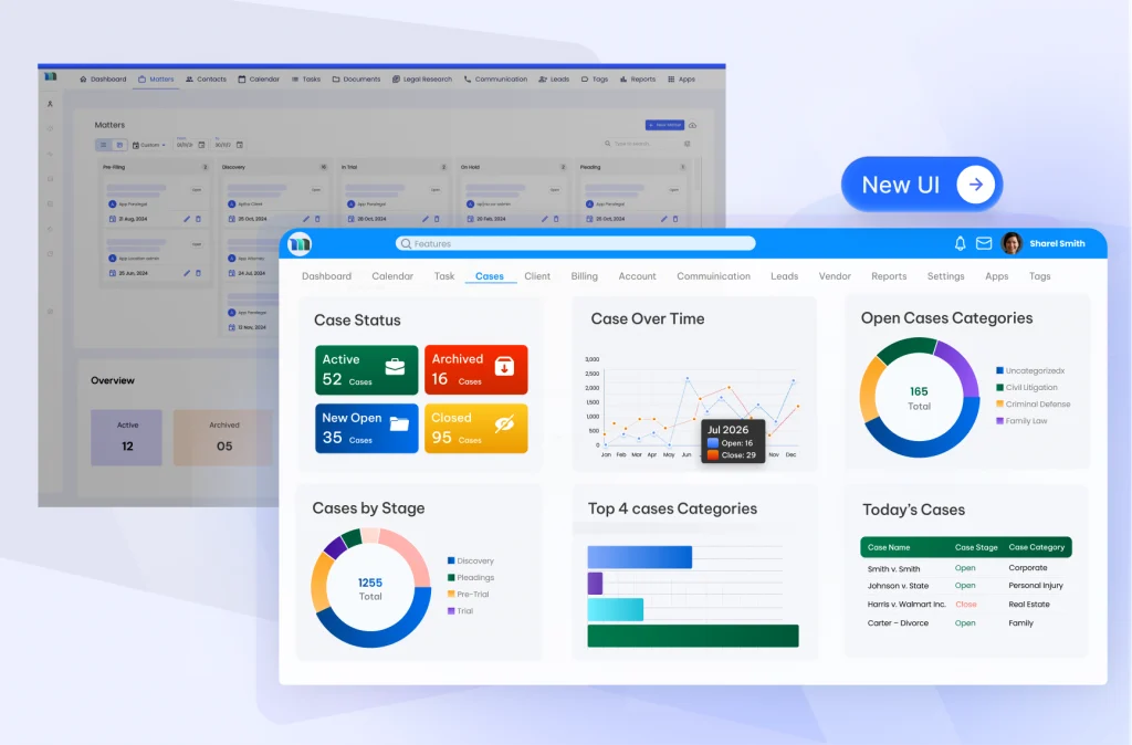 MatterSuite Legal Software New UI