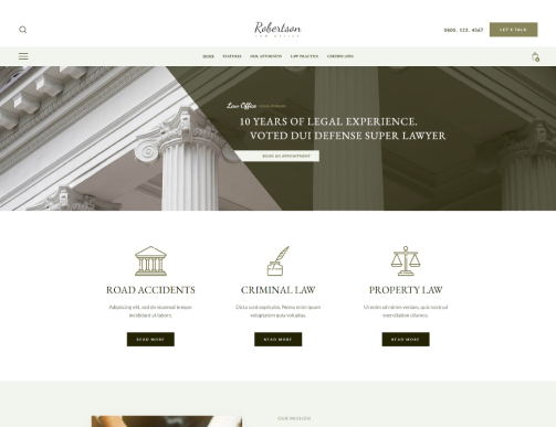 Lawyer website template