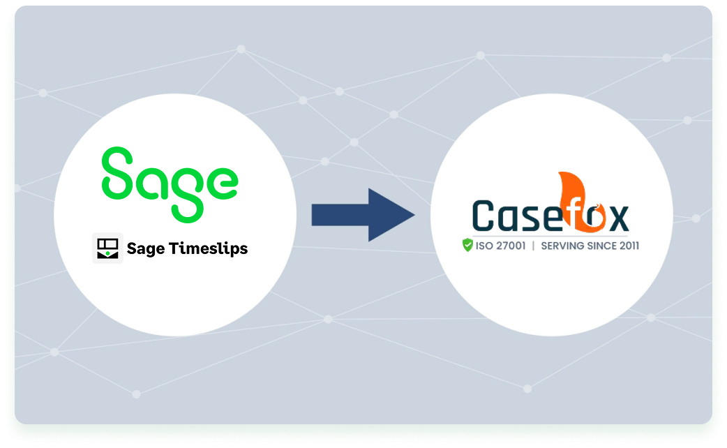 Easy transfer or migration of Timeslips data to CaseFox legal software