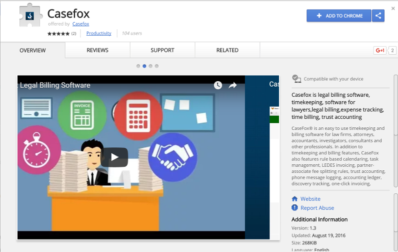 Legal Time And Billing Software Chrome Extension CaseFox