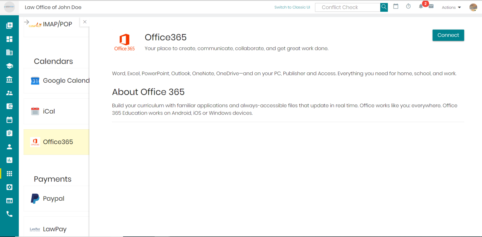 CaseFox and Microsoft Office 365 Integration | CaseFox