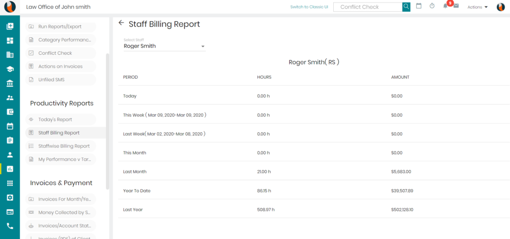 Employee Performance Management Software for Law Firm CaseFox